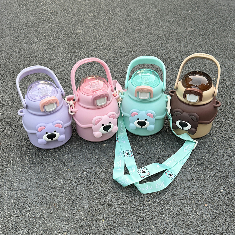 Thermos cups for men and women, portable, colorful stainless steel, fashionable water cups, exquisite, simple and fresh, disposable cups for children details Picture