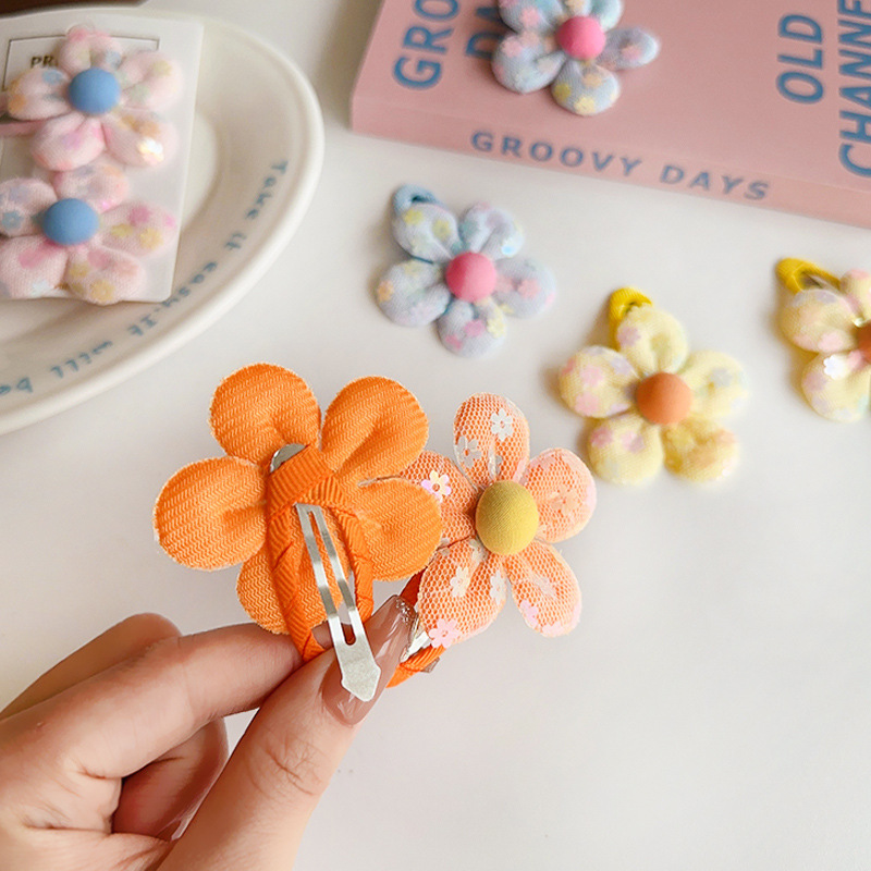 New children's hair clips, sequined flower cute hair clips, summer girl bb clips, side clips, little girl hair accessories for girls Application Scenario