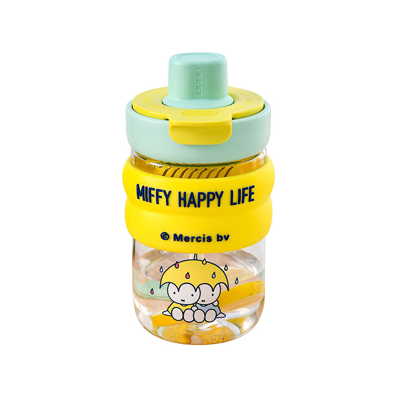 Authentic Mifei water cup, summer girls' high appearance level, popular children's water cup, cute and heat-resistant straw double-drinking cup Item Picture