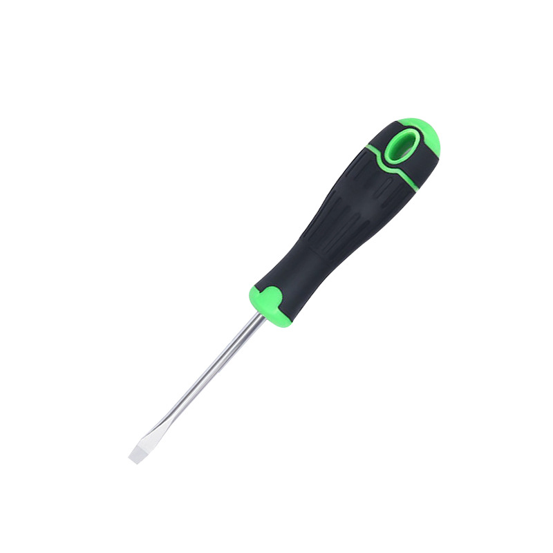 Factory direct supply of chromium-vanadium steel screwdrivers with green handles wholesale, cross and straight alloy steel manual screwdrivers, hand tools undefined