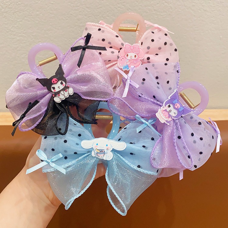 Children's cartoon grab clip, super cute and adorable Sanrio updo headwear for girls, baby bangs without damaging hair, hair accessory and hair clip full figure