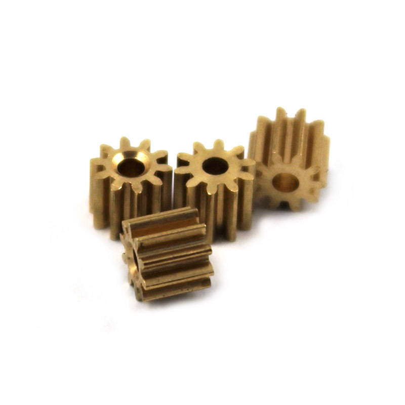 Copper gear 0.5 module, 10 teeth, 2mm hole, 102A toy motor main shaft gear accessories, 6mm outer diameter Item Picture