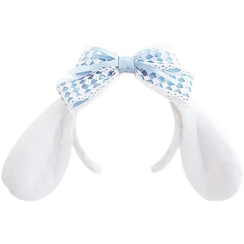 The cinnamon dog hairband is super cute. The big eared dog headband is a cartoon plush face-washing girl's heart hairpin for sale. It's a germination headwear Item Picture
