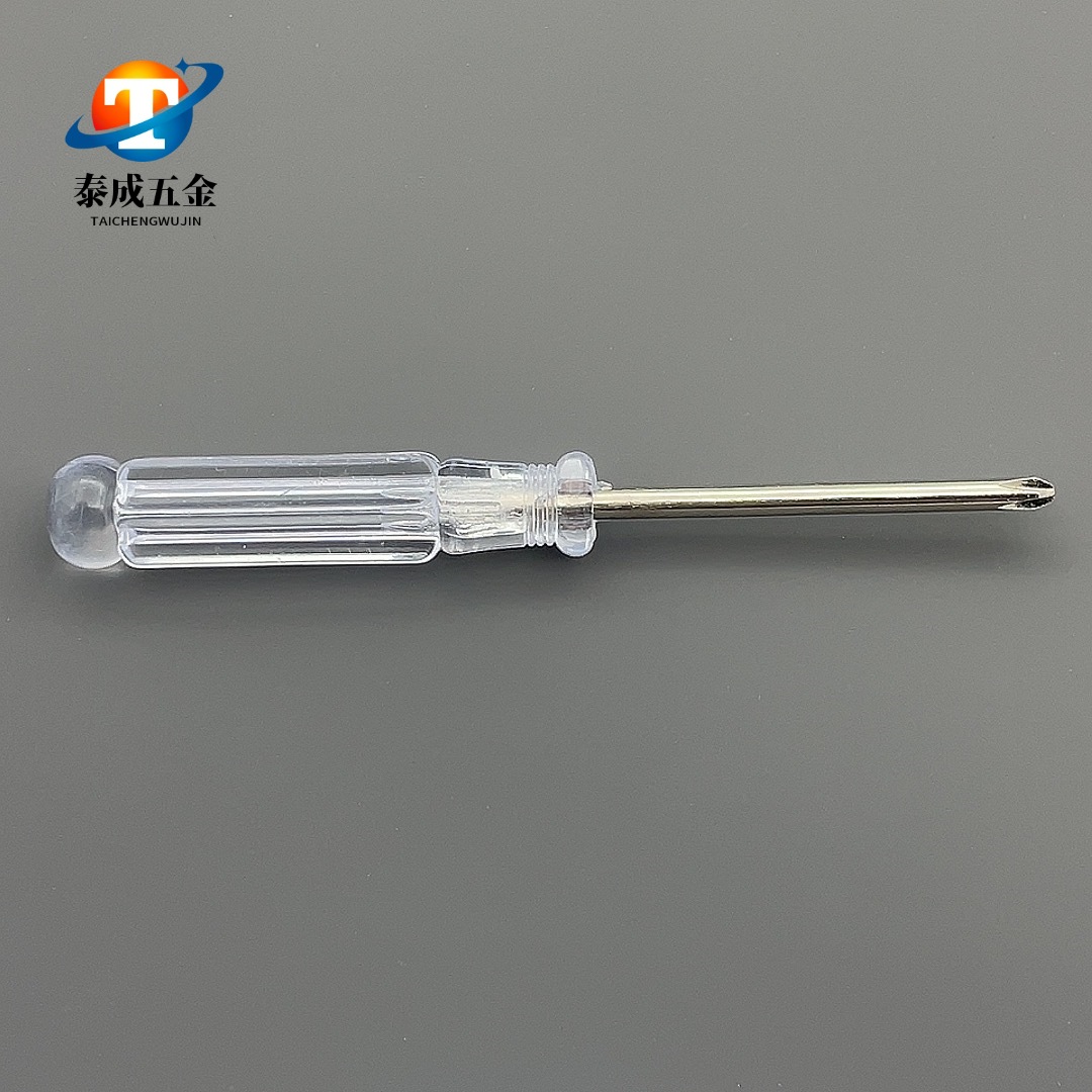 Crystal handle screwdriver, transparent eco-friendly screwdriver, ultra-short mini screwdriver, toy delivery, 3mm cross undefined