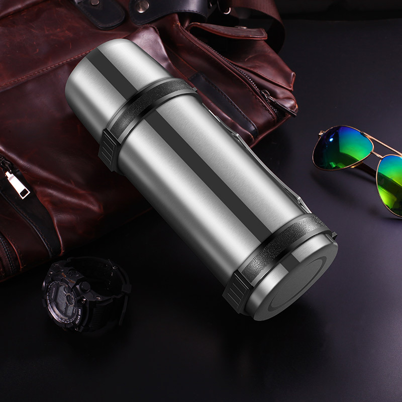 Wholesale and direct supply of 1L stainless steel insulated flasks, household vacuum travel flasks, outdoor insulated flasks, large-capacity sports water bottles details Picture