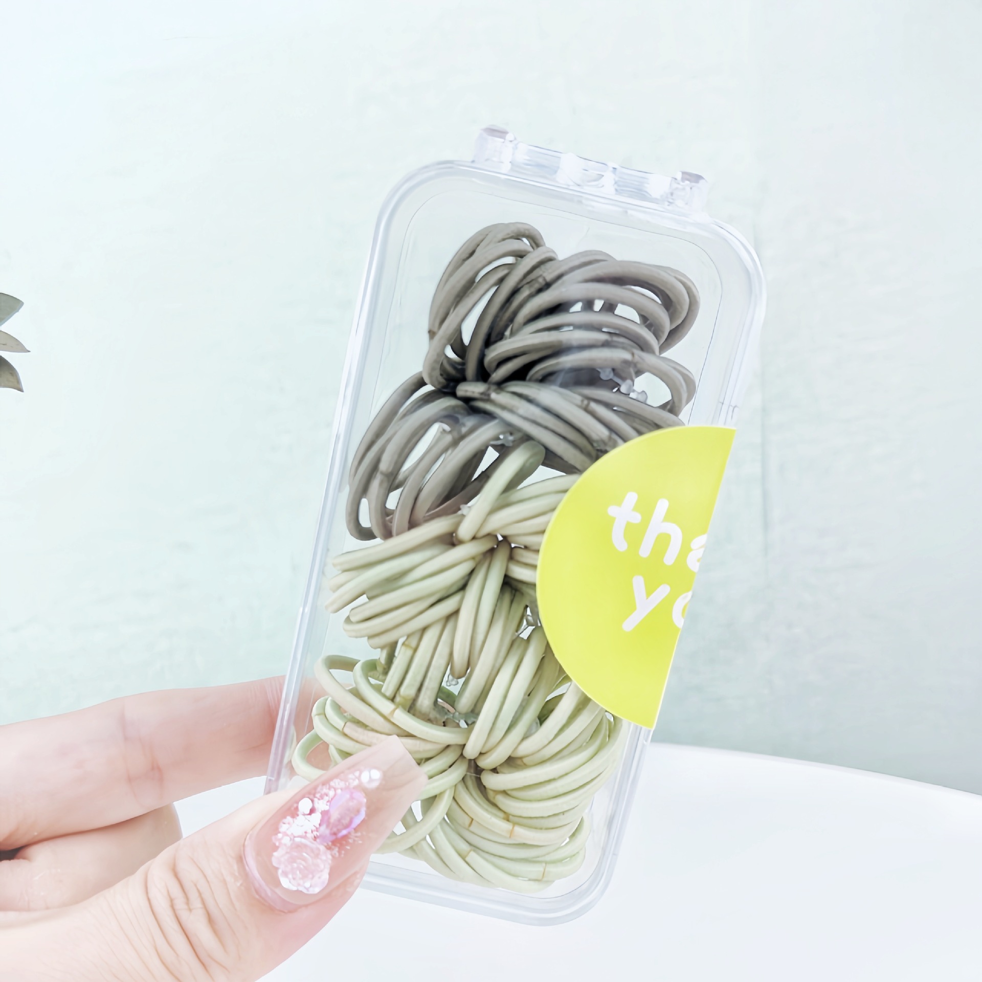 Children's colorful thumb hair bands, mini rubber bands, girls' and babies' hair-safe hair ties, kindergarten tie-up hair ties Specification drawing