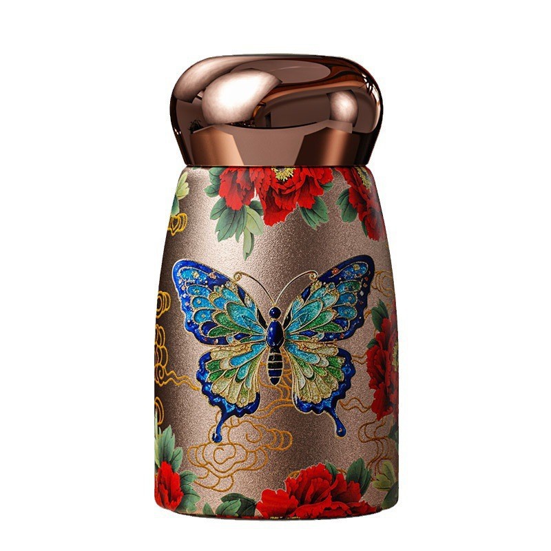 National trend mini chubby Ding insulated cup with temperature-displaying convenient pocket cup, simple and fashionable cup, company gift Item Picture