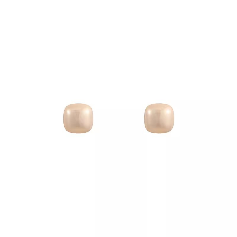 S925 Silver Needle Pearl earrings, a niche design, sweet square stud earrings, a new 2025 bestseller, simple and fashionable earrings Item Picture
