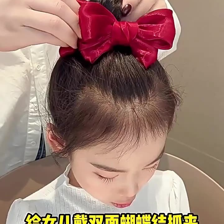 Black bow hair clip, versatile and high-end hair accessory, high ponytail fixed clip, bun head grappling clip details Picture