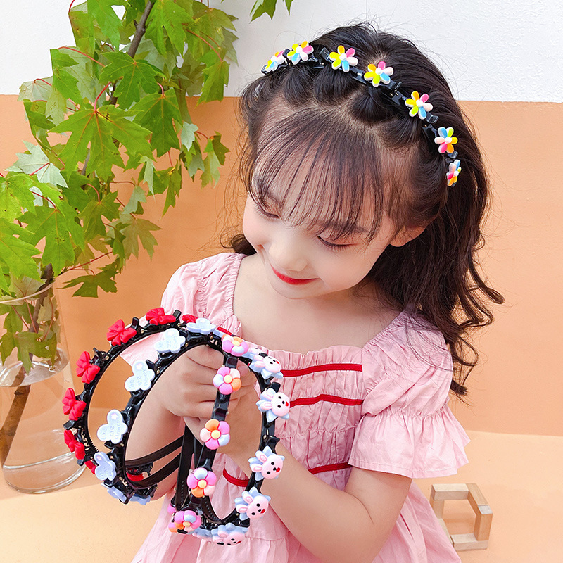 Cartoon children's hair bands, hair clips, baby hair pressing headbands, braided hair clips, girls' cute hair holes, hair accessories, headwear Specification drawing