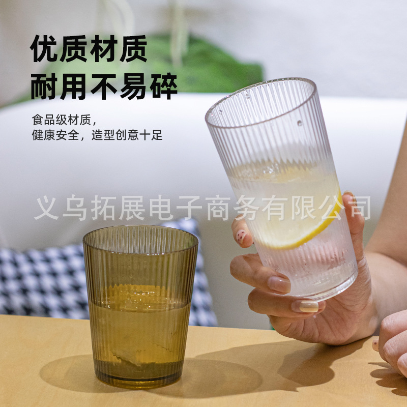 Acrylic cups, PC plastic drinking cups, anti-drop restaurant beverage and juice tea cups, high-temperature resistant beer mugs, commercial details Picture