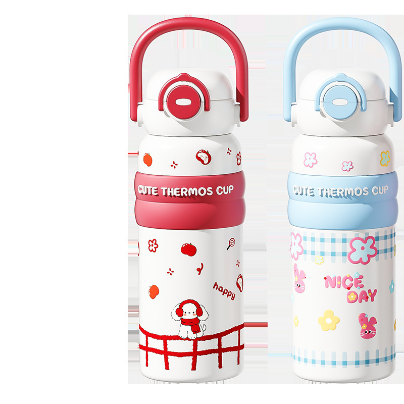 New 316 food-grade stainless steel children's insulated cup, cute, portable, large-capacity double-drinking student insulated water cup Application Scenario