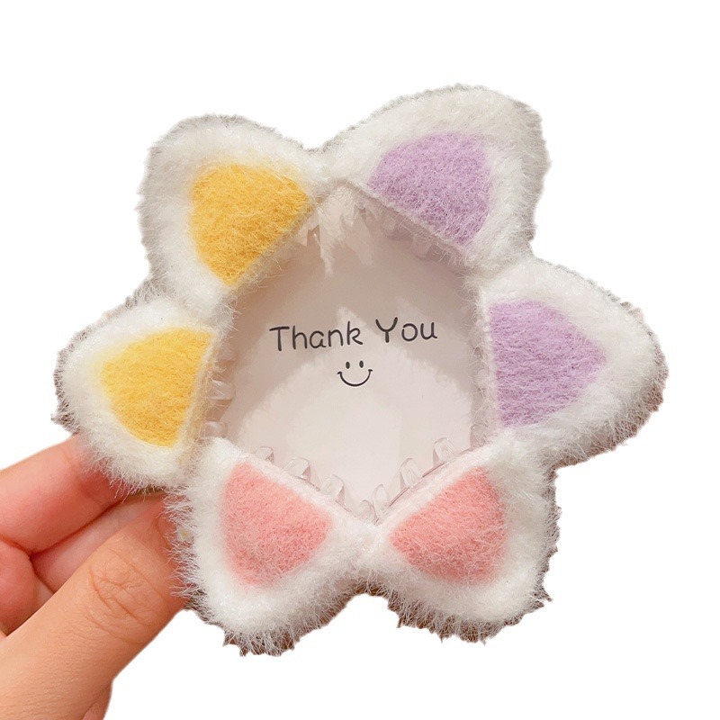 Children's plush cat-ear small claw clip, cute girl's forehead three-dimensional bangs clip, little girl's side clip hair clip and hair accessory Item Picture