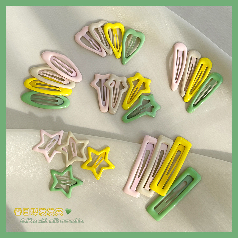 Baby girl bb clip, five-pointed star hairpin headwear, 2023 new style, popular baby bangs clip, children's forehead hairpin details Picture