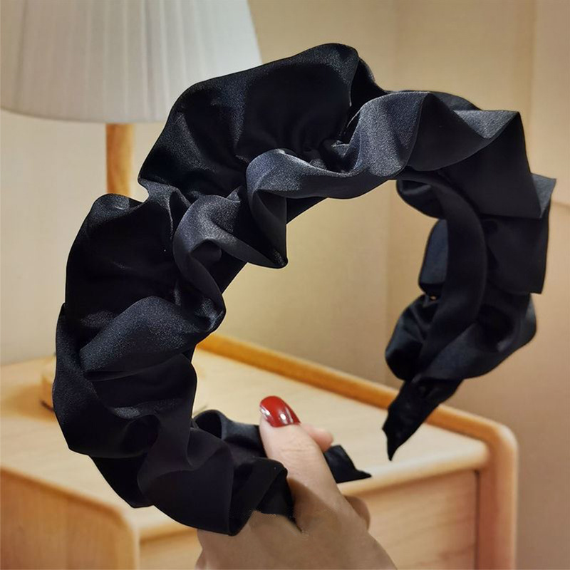 Song Ji-ah's same high top pleated headband with a high-end look, a retro French style for women, and a new release in 2022 details Picture