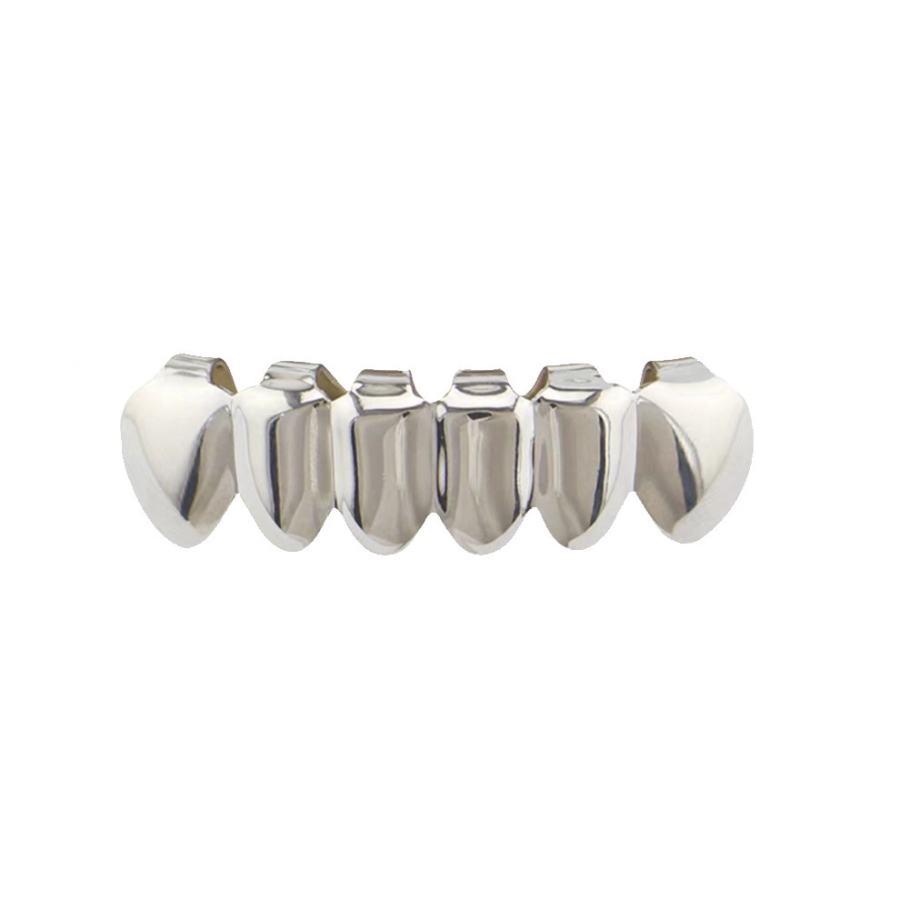 European and American fashion square 6-tooth five-color square diamond hip-hop teeth braces, Hip-hop dentures, Halloween stage show Application Scenario