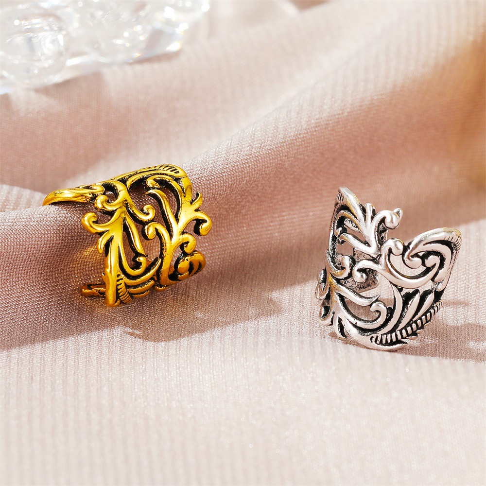 Cold style, simple and retro ear bone clips, unique leaf earrings without ear holes, women's aged look, cross-border best-selling earrings Specification drawing
