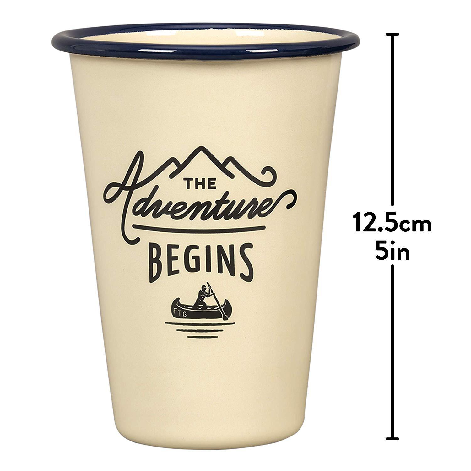 In-stock enamel cups, V-shaped conical funnel-shaped enamel cups without handles, printed with LOGO details Picture
