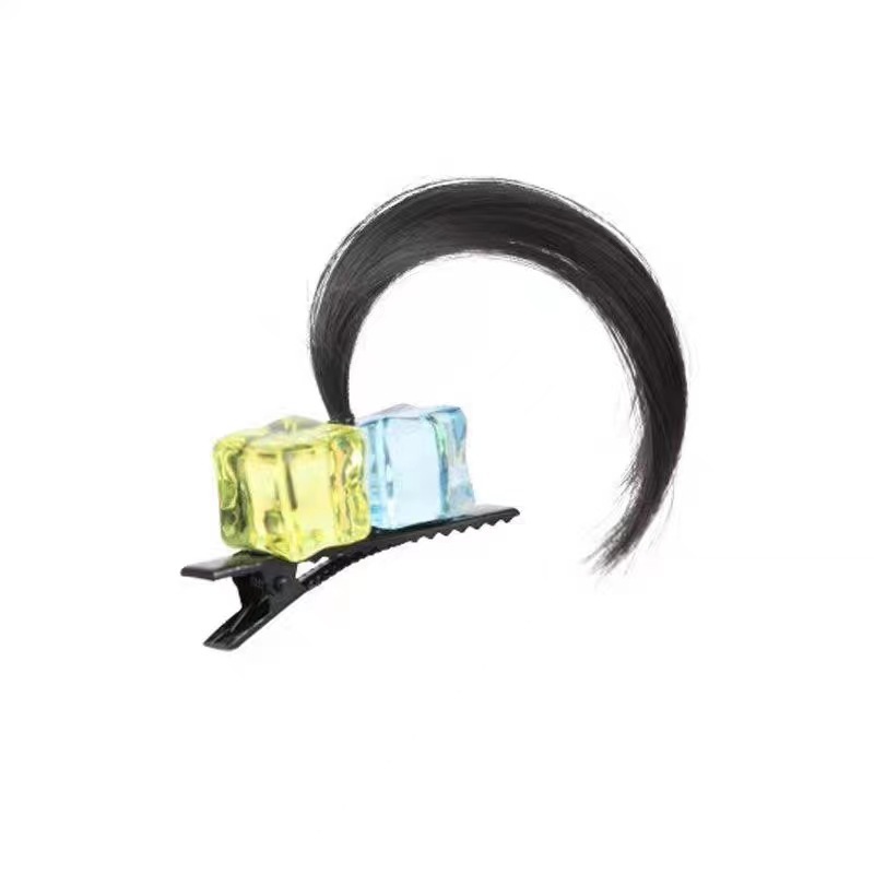 Funny hairpin, silly hair clip, female anime cosplay wig, small braid, side bangs, duckbill clip, cute top clip hair clip Item Picture