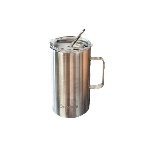 Best-selling double-layer portable cup, thermos cup, ins household straw cup, creative stainless steel cup, coffee cup, water cup Item Picture