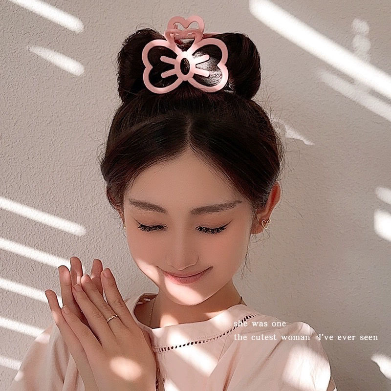 Sweet and cute bow hair clip, female back head updo hair clip, large volume shark clip, ins style hair clip Specification drawing
