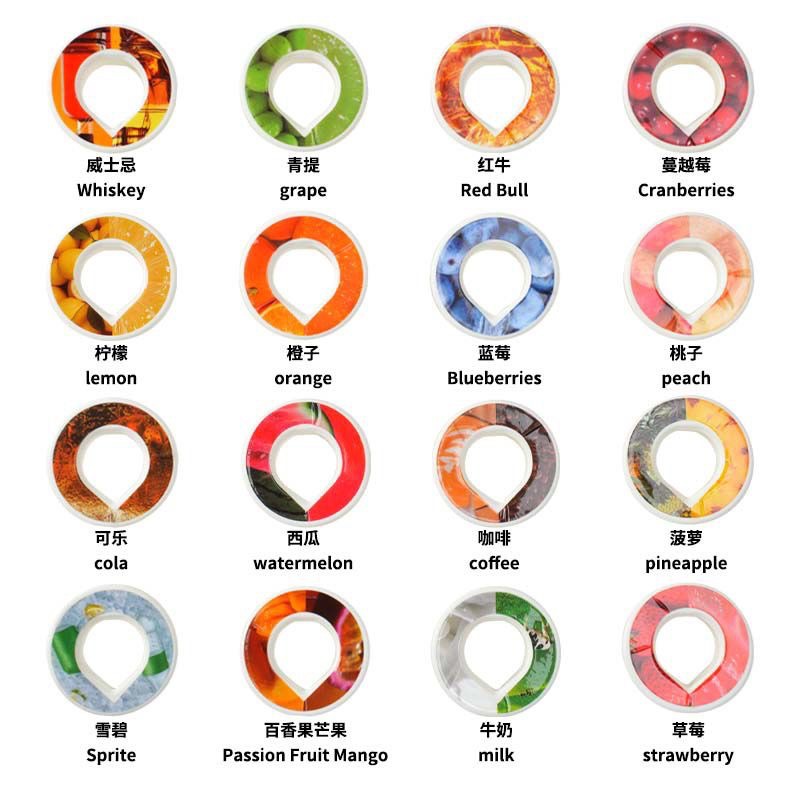 Cross-border bestseller fragrance ring, 0-calorie and 0-sugar extract fragrance ring, teardrop-shaped universal multi-fruit flavor ring, factory direct sales fun ring details Picture