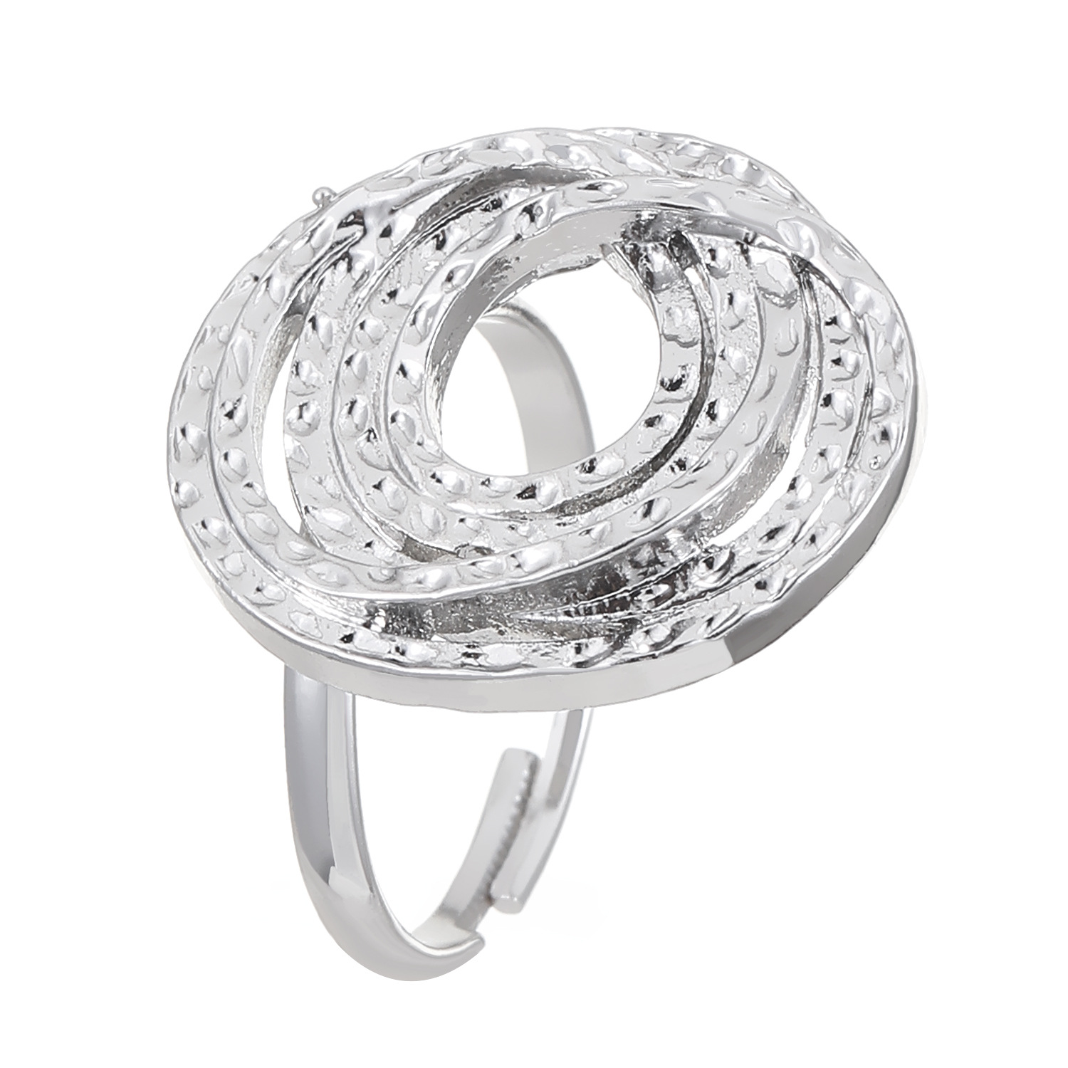 European and American InS-style simple geometric winding ring necklace set, fashionable, niche, high-end and versatile jewelry for women Item Picture