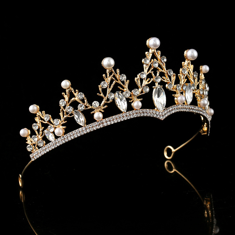 European and American bride crown headwear, birthday wedding hair band accessories, Queen's wedding alloy headwear, hair accessories, crown accessories details Picture