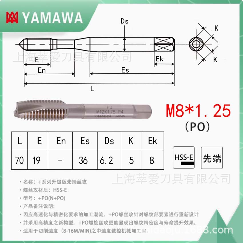 Advantageous wholesale supply of YAMAWA advanced taps and PO screw tips for machines to Miyamawa Manufacturing Factory undefined