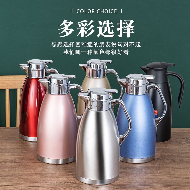 304 stainless steel insulated kettles, large-capacity insulated kettles for restaurants, hotels, and coffee kettles on delivery details Picture