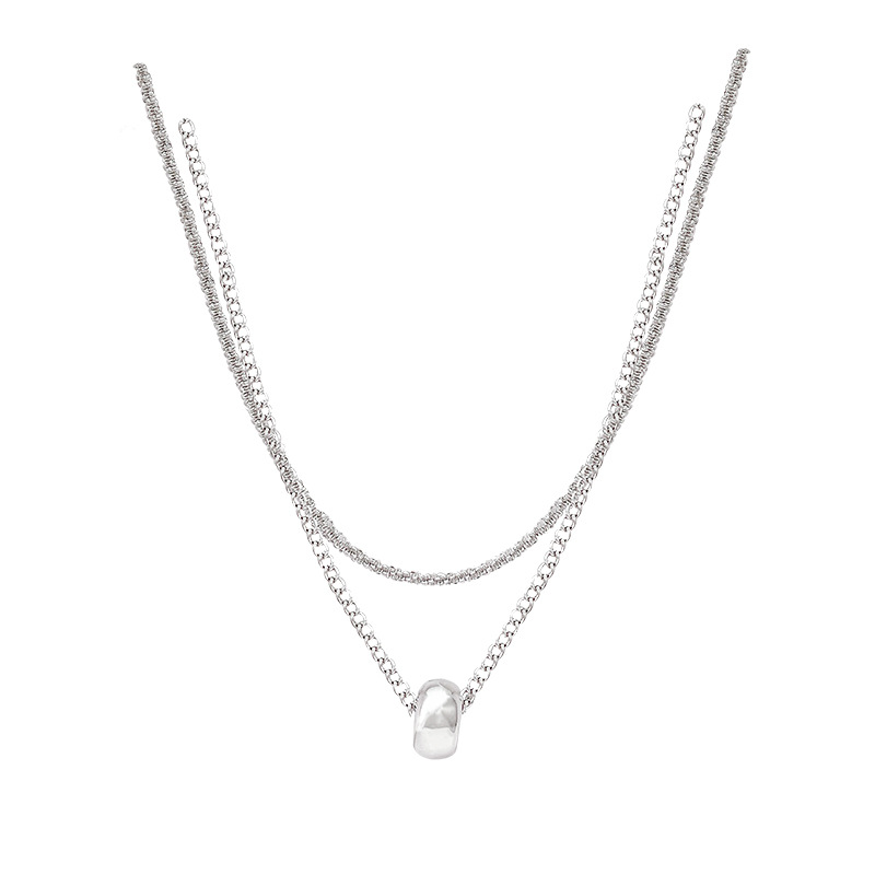 Autumn and winter double-layer sweater chain simple circular necklace for women 2025 new bestseller, niche light luxury high-end necklace accessory Item Picture