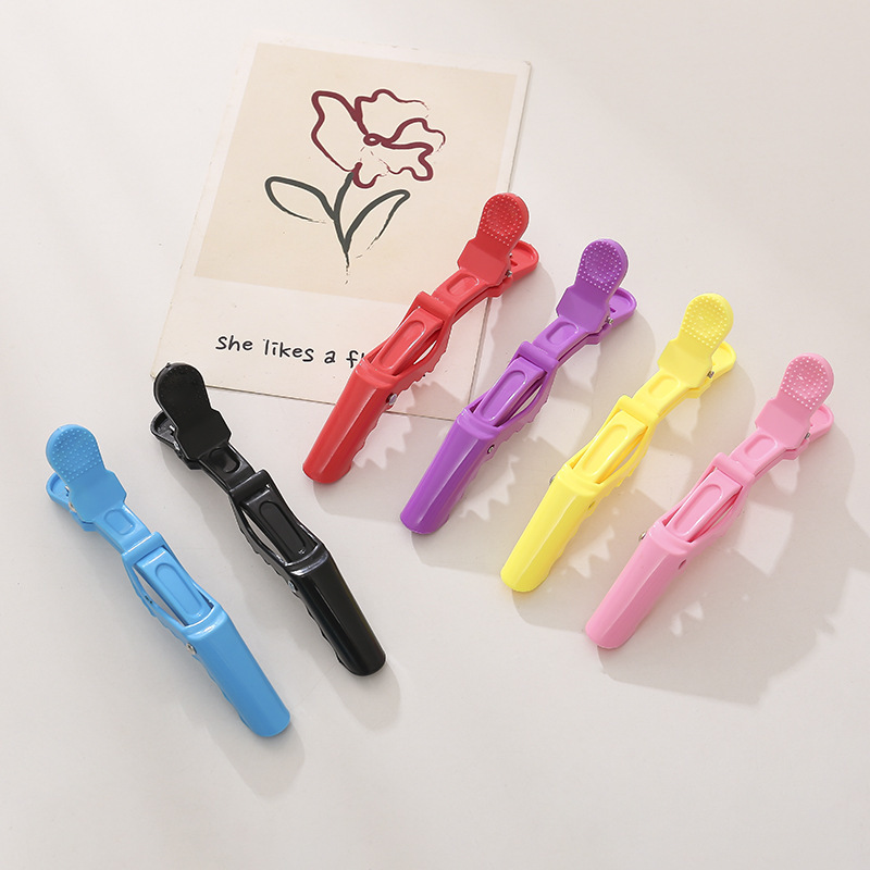 Barber shop crocodile clips, wigs, hairdressing, traceless duckbill clips, long beaks, perming and dyeing zoning tools, bangs, hair accessories for women full figure