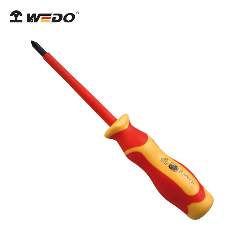 Dimension brand insulated tools VDE high-voltage resistant insulated electrician special cross-shaped screwdriver insulated screwdriver Specification drawing