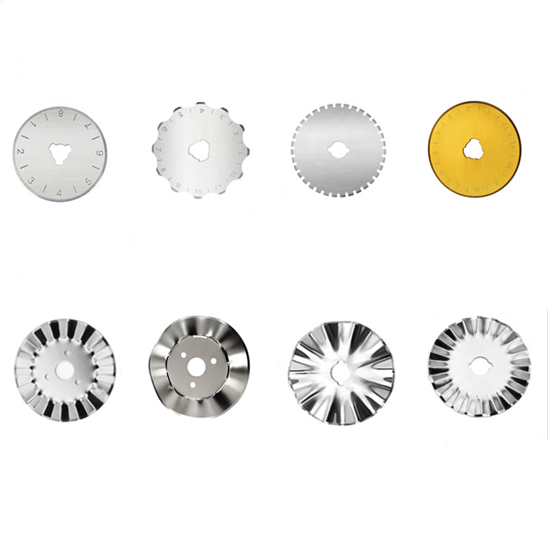 Factory direct sales of 28mm and 45mm small round blade fabric splicing roller knives, cutting wheel knives, fabric cutting roller knives wholesale Item Picture