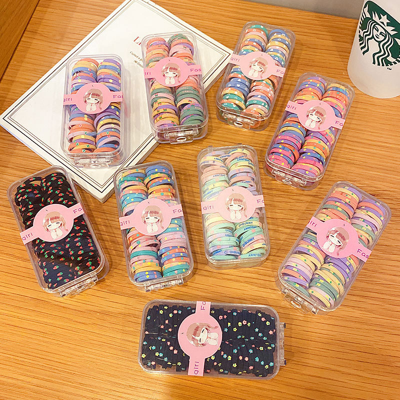 Cute children's rubber band, no hair damage, good elasticity, hair tie, princess small hair band, cute girls' hair accessory Specification drawing