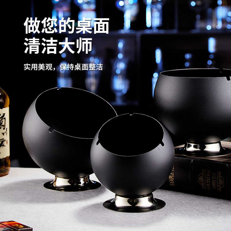 Thickened stainless steel ashtray, bar and ktv countertop, fruit peel bowl, billiard hall, club ashtray, multi-functional ashtray Specification drawing