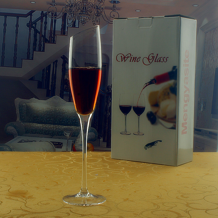 Two gift box sets of handcrafted crystal red wine glasses, goblets, chateau champagne wine glasses, and gift wine sets details Picture