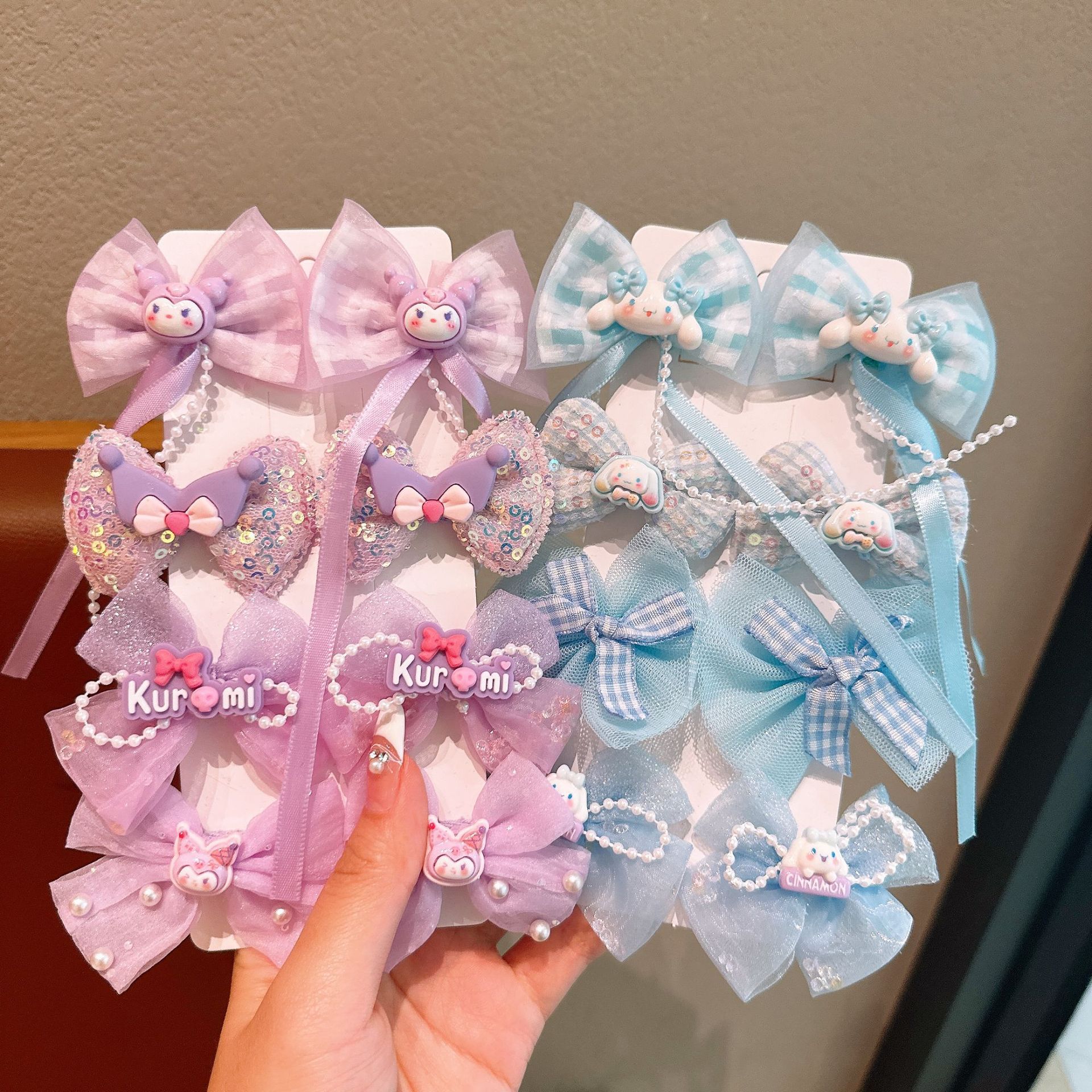 Children's hair clips, sweet princess bow, gauze clips, girl flower side hair clips, baby set hair accessories Application Scenario