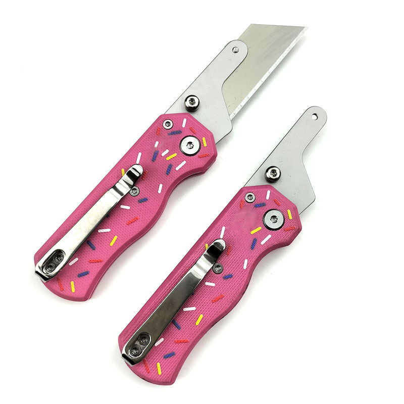 Cross-border bestseller G10 color handle detachable blade folding utility knife, portable unboxing knife, express delivery handcrafted knife Application Scenario