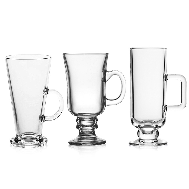Lizun Creative Irish coffee cup, tall milk tea hot drink cup, transparent glass juice cup, can be printed with LOGO full figure