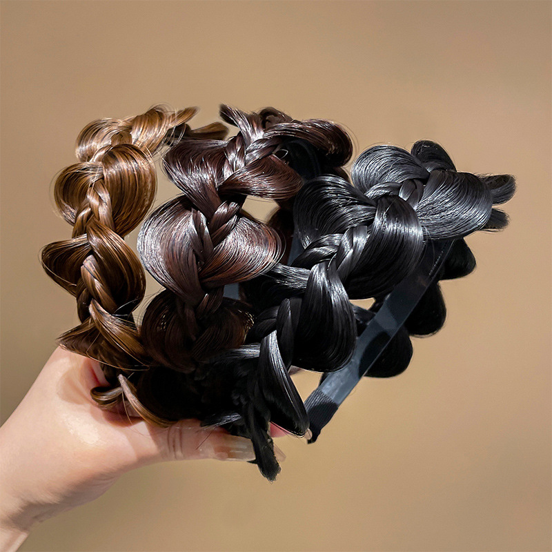 Fishbone braid, false hair band, women's headband, hair clip, hair tie, headwear, braid, Korean style, 2024 new style full figure