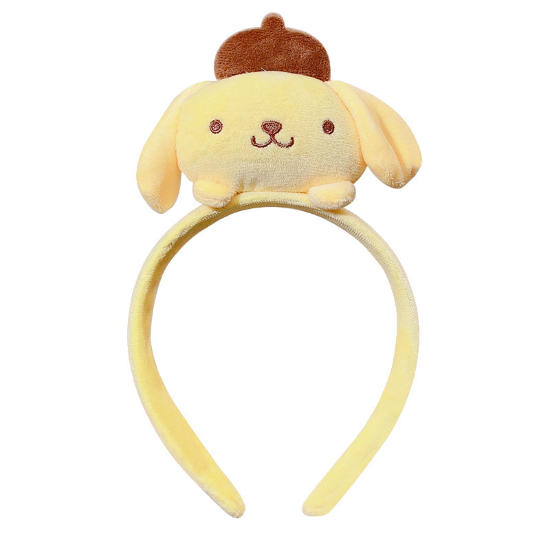 Cartoon hairband 3D figurine, Cinnamon dog, Kuromi hair press headband, Korean version cute makeup and face-washing hairpin, Internet celebrity Item Picture