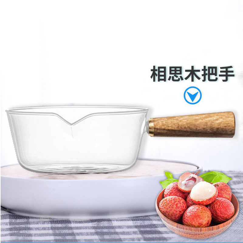 Electric ceramic stove, high borosilicate glass pot, heat-resistant glass pot, household thickened glass bowl, open flame high-temperature resistant milk pot, soup pot details Picture