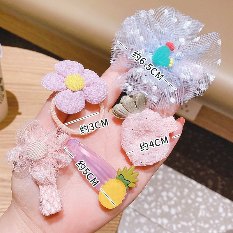 Bow hair clips, fabric flower hair clips, princess baby girls' bangs clips, children's hair accessories, hair clips that won't damage hair or break Item Picture