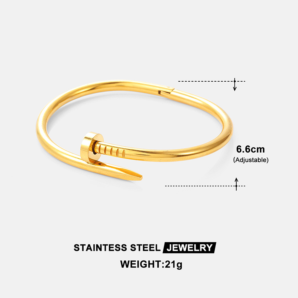Cross-border best-selling European and American bestseller, plum blossom smooth nail 18K gold snap buckle, versatile, high-end, trendy and fashionable ins bracelet Application Scenario