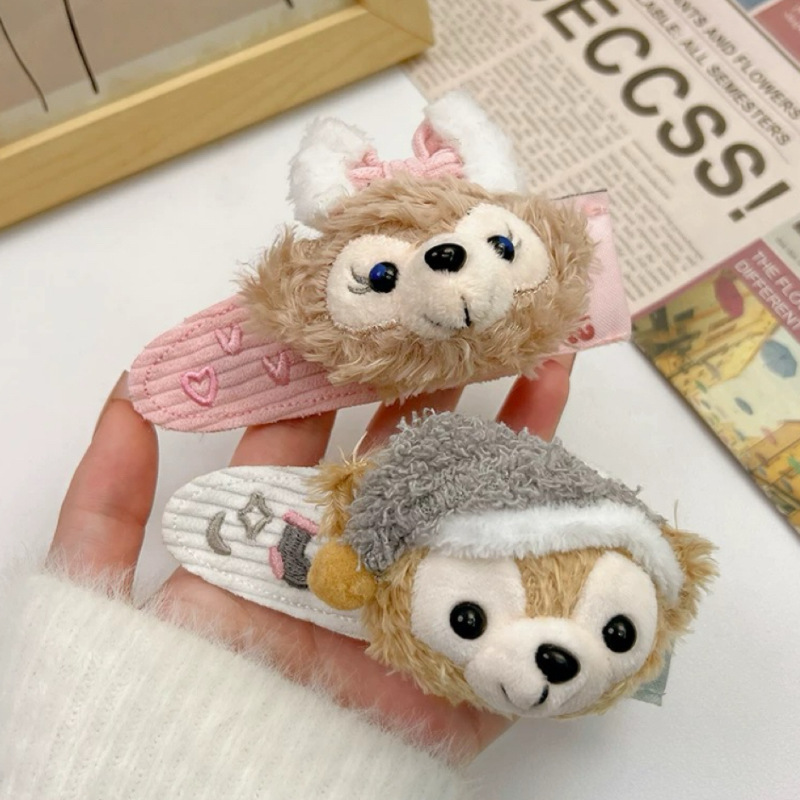 Lazy Shirley, Mei Da Fei, bear hair clip, plush and cute cartoon doll, hair accessory, one-piece clip, Korean-style girlish heart Specification drawing