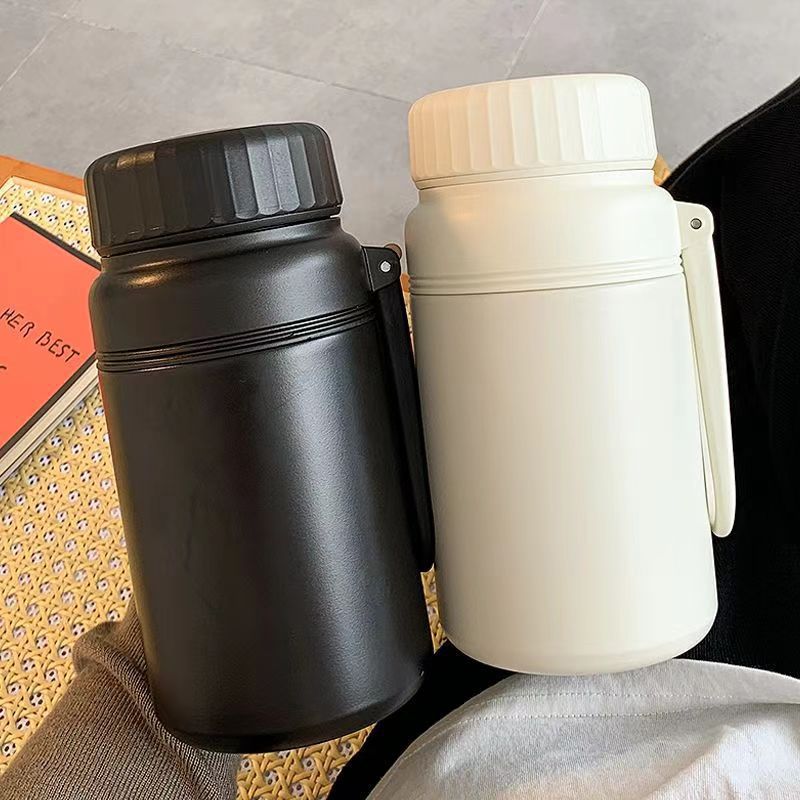 ins high appearance level portable high-temperature resistant double drinking cup New niche simple large-capacity cold preservation personalized insulated cup full figure