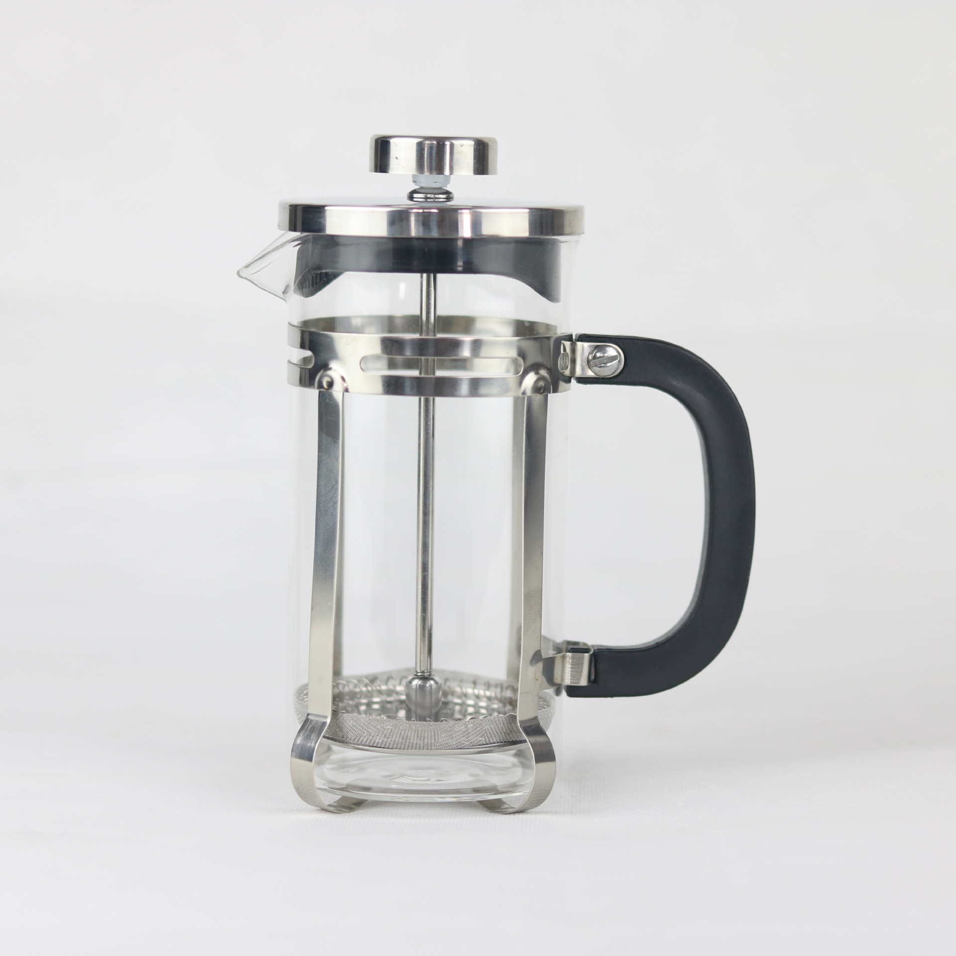Cross-border coffee press, hand-brewed filter cup, tea maker, household wholesale heat-resistant French glass hand-brewed milk foam full figure