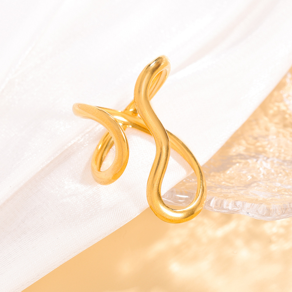 Titanium steel ring, a cross-border bestseller for women, with an ins style, adjustable hinge, anti-color fading, niche design, simple lines, and a touch of light luxury Application Scenario