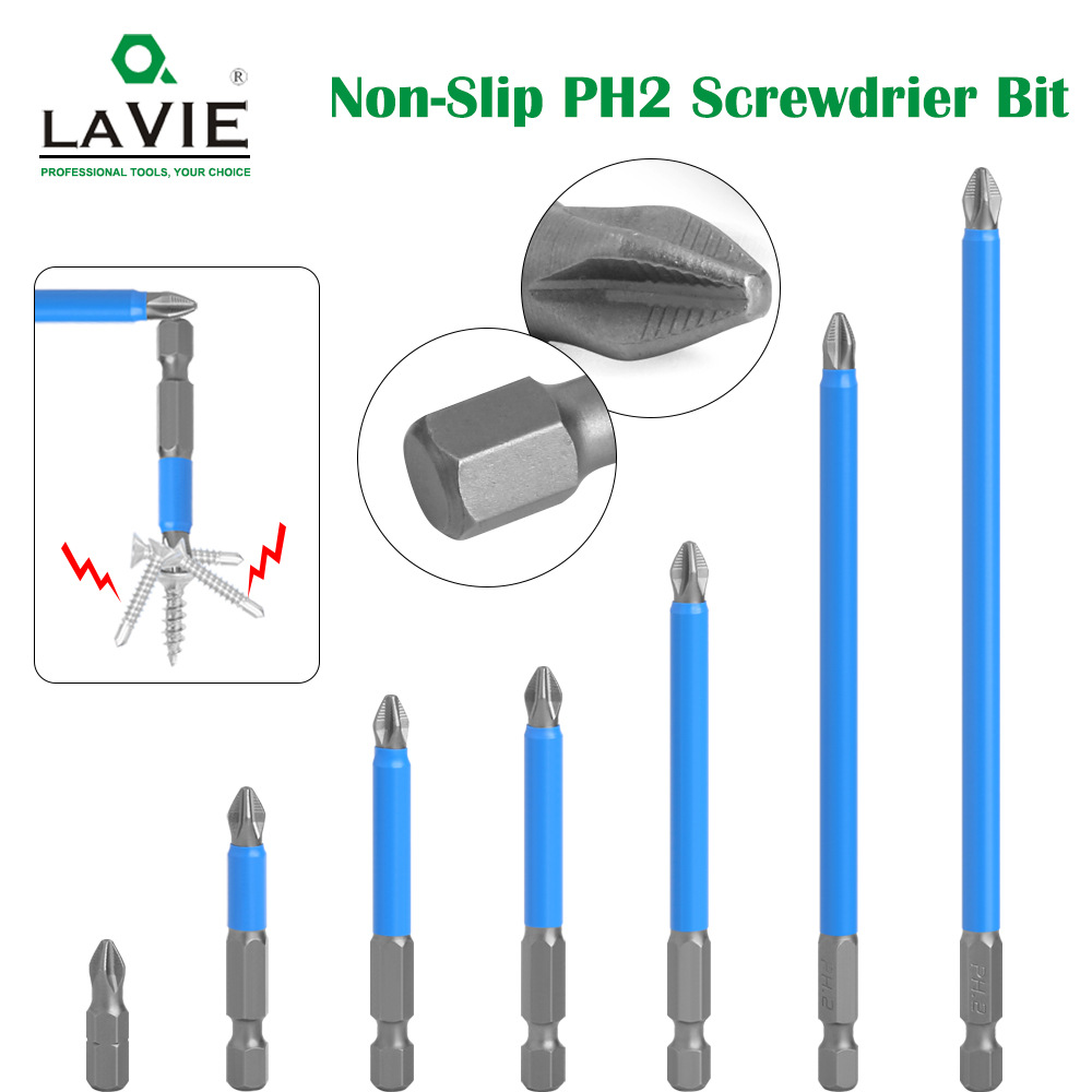 Premium anti-slip screwdriver, S2 steel electric screwdriver bit, cross screwdriver bit, electric strong magnetic electric drill bit full figure